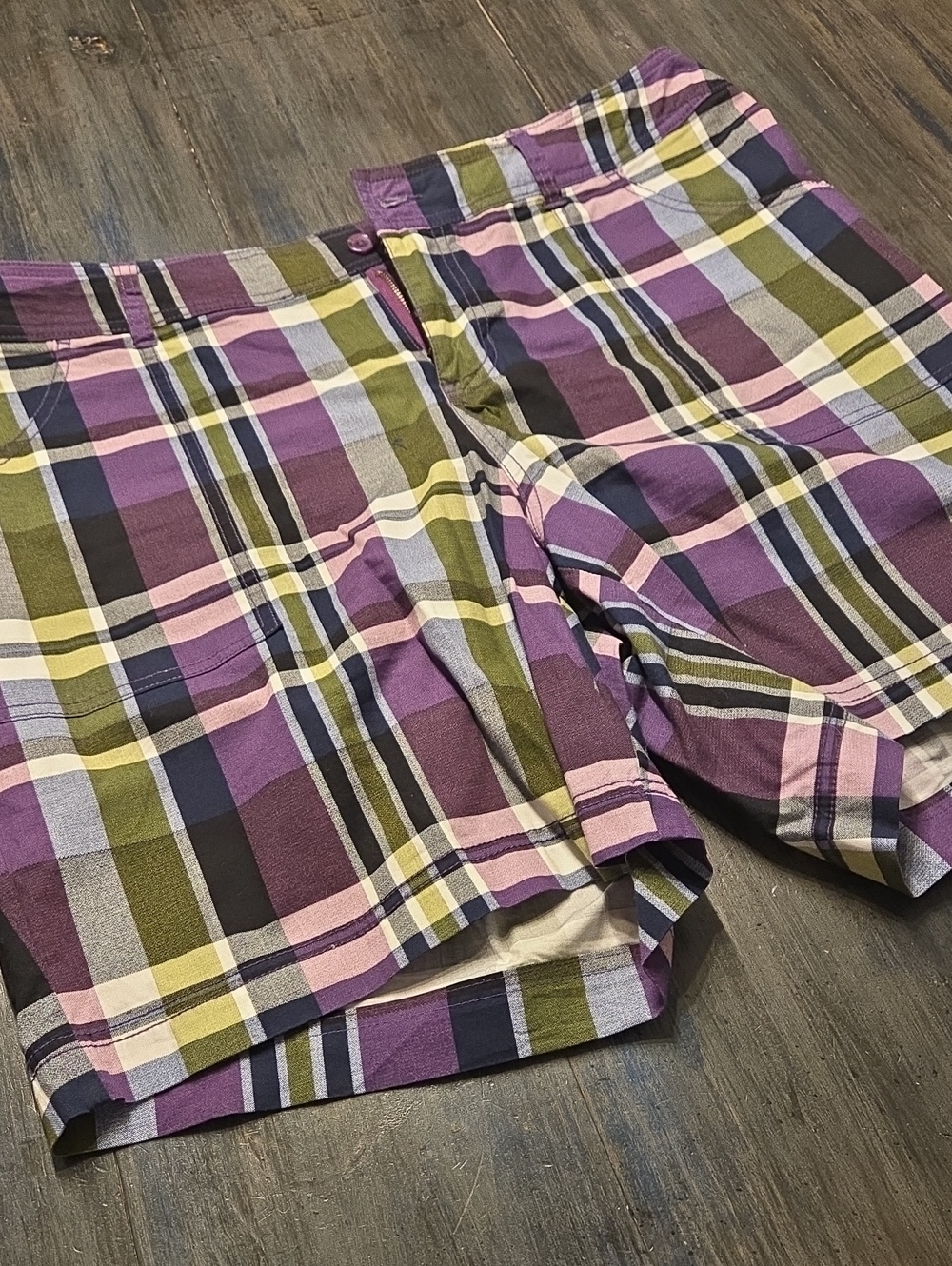 Lane Bryant Purple Plaid Shorts